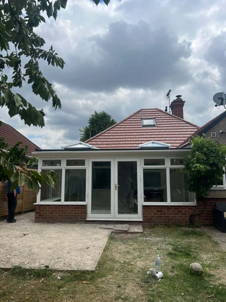 This is a photo of a hipped roof on a bungalow that has just had roof repairs carried out. Works carried out by Oldbury Roofing Repairs